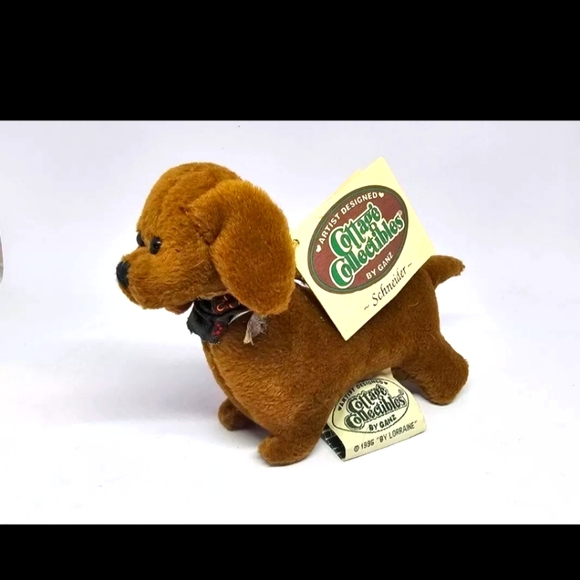 Cottage Collectibles By Ganz Small Plush Schneider Dachshund 1995 By Lorraine - Picture 1 of 9